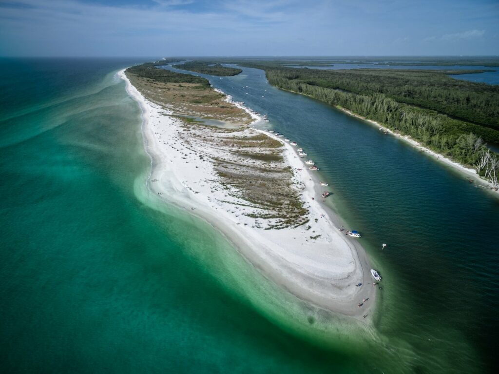 Upside view of Keewaydin island